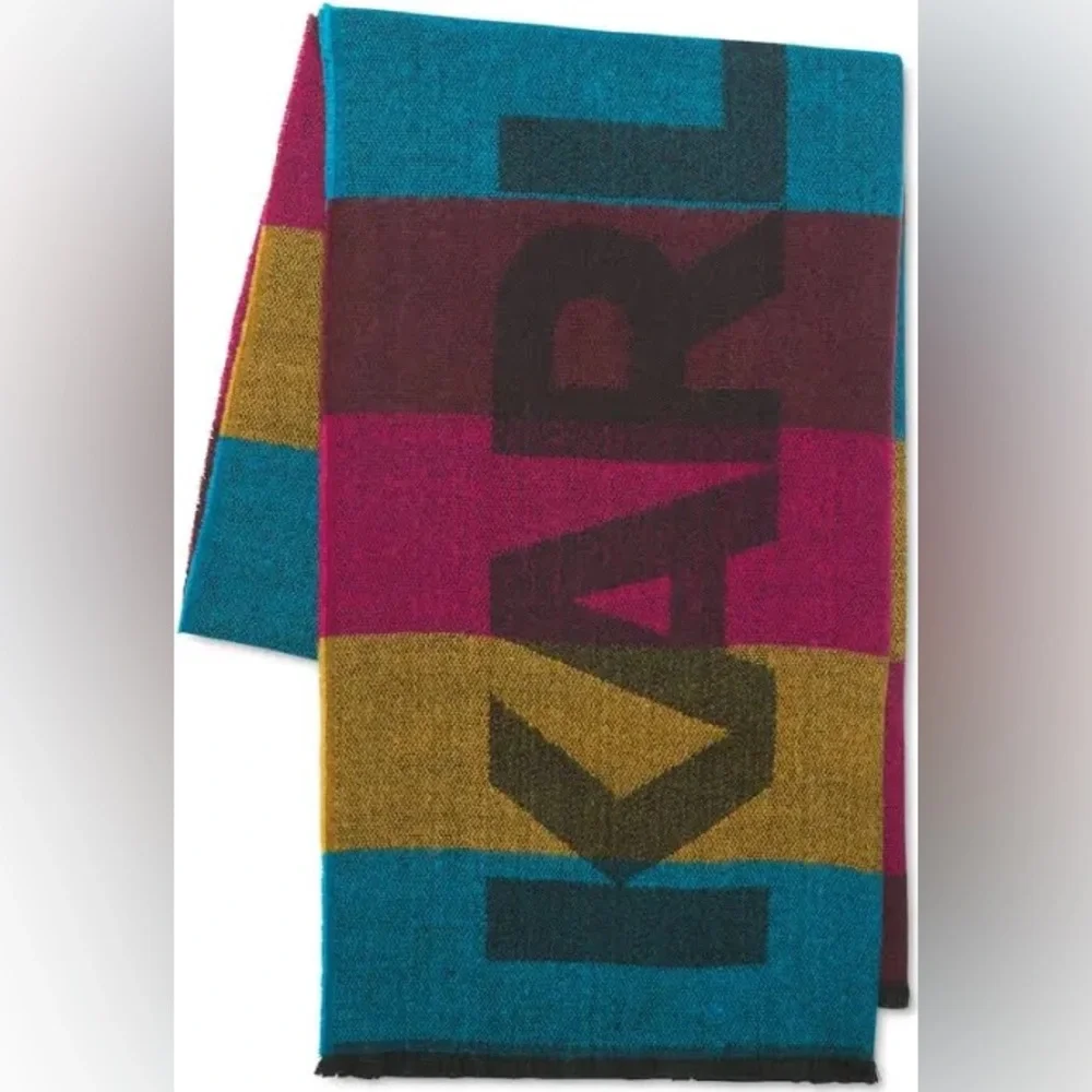 🧣NWT! Karl Lagerfeld Logo Large Blanket Scarf